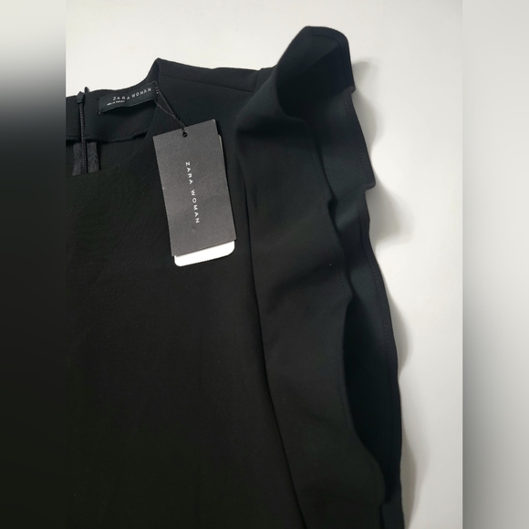 Zara Women Black Ruffle Sleeve Mini dress - Picture 7 of 12